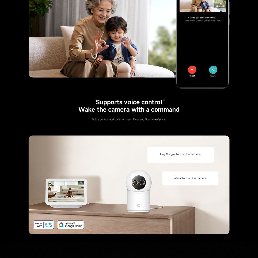 Xiaomi Smart Camera C701 Pro | wireless cctv camera with 360°, pet and baby monitor camera,AI recognition