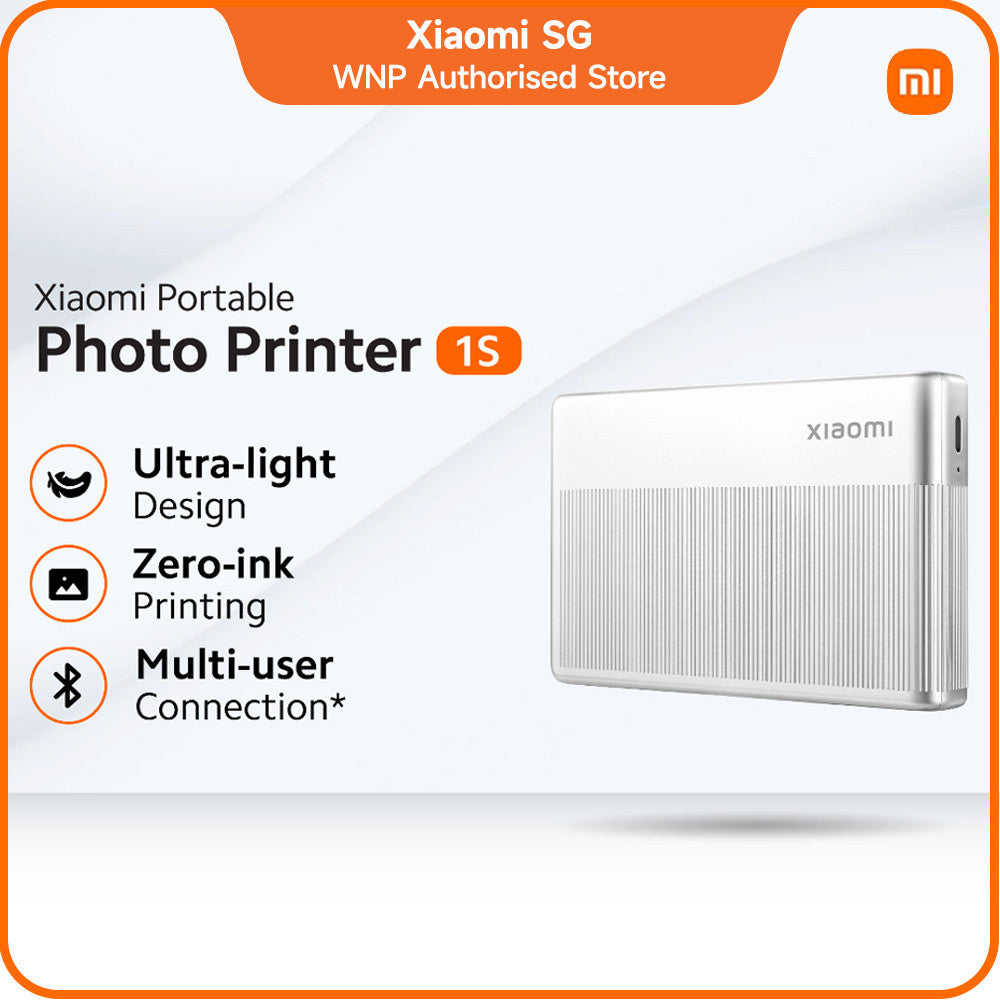 Xiaomi Portable Photo Printer 1S | ZINK Zero-Ink Printing | Pocket-Sized Portable Design | High-Resolution Output