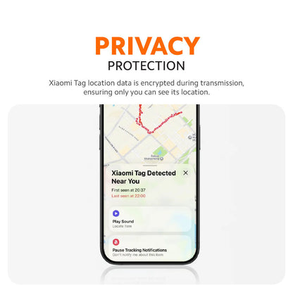Xiaomi Tag | Compatible With Apple Find My & Google Find Hub | Secure Bluetooth Tracking | Compact Design
