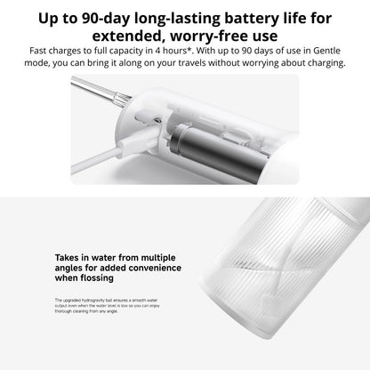 Xiaomi Water Flosser 2 - 200mL Water tank | 3 Flossing Modes | Portable Electric Oral Irrigator | Teeth Tooth Flossing