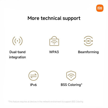 Xiaomi Router AX3000T Up to 3000Mbps* speed/WIFI 6/buffer free 4K movie streaming/Mesh networking
