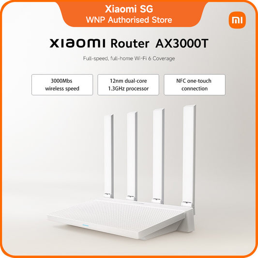 Xiaomi Router AX3000T Up to 3000Mbps* speed/WIFI 6/buffer free 4K movie streaming/Mesh networking