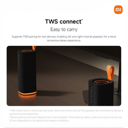 New-Xiaomi Sound Play | Bluetooth 6.0 Speaker 18W Auracast TWS Stereo IP68 Beat Sync Light 14H