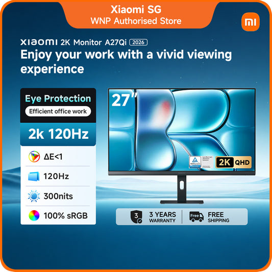 Xiaomi 2K Monitor A27Qi 2026 | 2K Super-Clear Image Quality, 27-inch IPS Display, 120Hz Refresh Rate