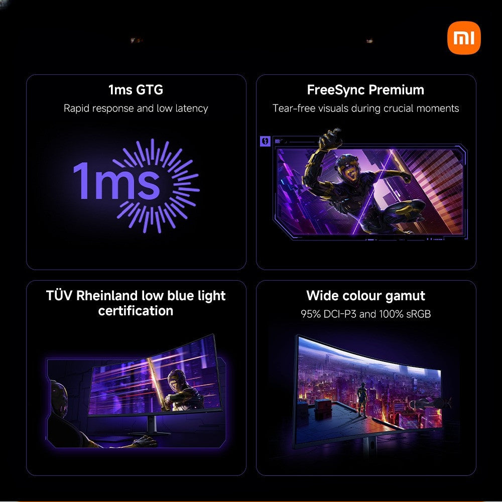 Xiaomi 34” Curved Gaming Monitor G34WQi 2026 – 180Hz WQHD Ultrawide 1ms FreeSync Premium HDR400