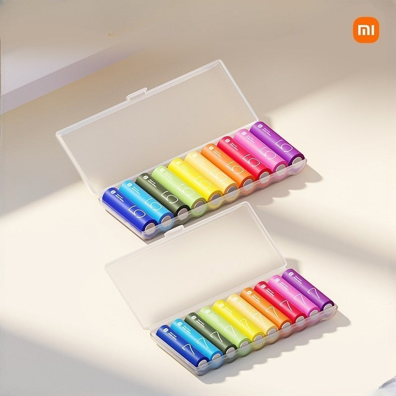 Xiaomi Rainbow Alkaline Batteries AA / AAA 10 Pack, 1.5V Leak‑Proof, Mercury & Cadmium Free