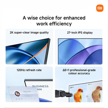 Xiaomi 2K Monitor A27Qi 2026 | 2K Super-Clear Image Quality, 27-inch IPS Display, 120Hz Refresh Rate