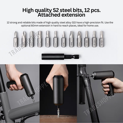 Xiaomi Cordless Screwdriver 3.6V 5N.m High Torque Cordless Electric Screwdriver Set 12PCS Steel Bits Power Tool Kit