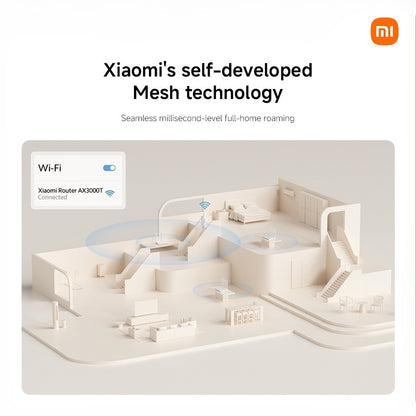 Xiaomi Router AX3000T Up to 3000Mbps* speed/WIFI 6/buffer free 4K movie streaming/Mesh networking