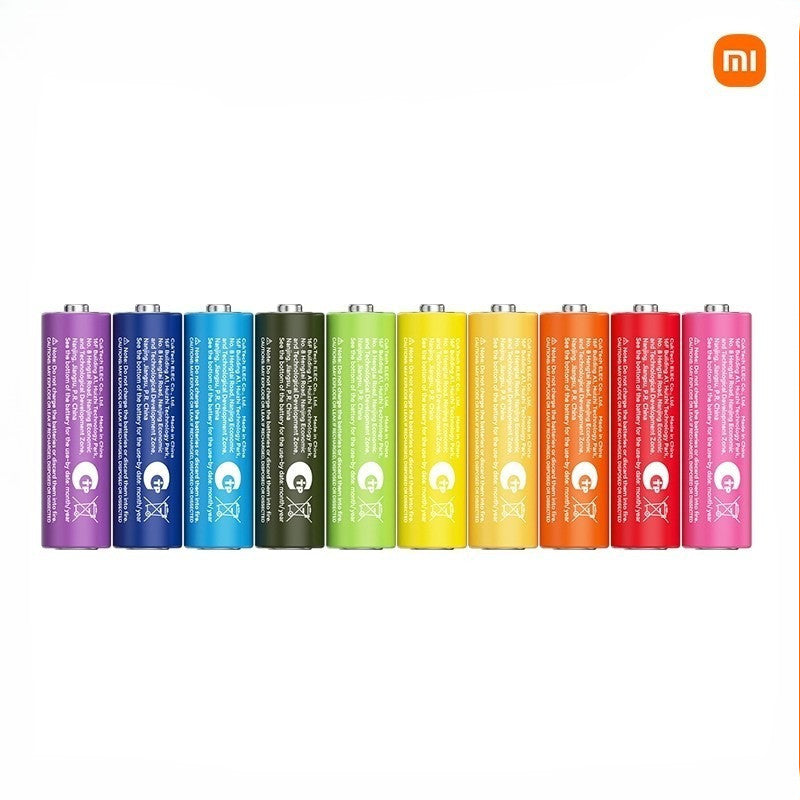 Xiaomi Rainbow Alkaline Batteries AA / AAA 10 Pack, 1.5V Leak‑Proof, Mercury & Cadmium Free