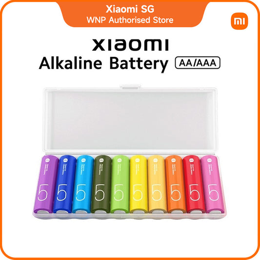 Xiaomi Rainbow Alkaline Batteries AA / AAA 10 Pack, 1.5V Leak‑Proof, Mercury & Cadmium Free