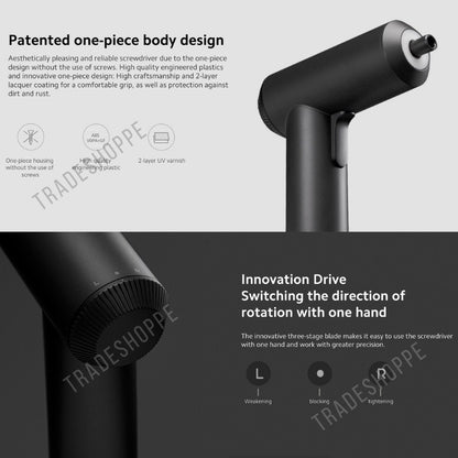 Xiaomi Cordless Screwdriver 3.6V 5N.m High Torque Cordless Electric Screwdriver Set 12PCS Steel Bits Power Tool Kit