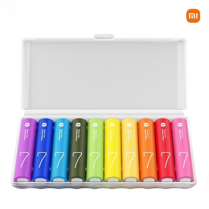 Xiaomi Rainbow Alkaline Batteries AA / AAA 10 Pack, 1.5V Leak‑Proof, Mercury & Cadmium Free