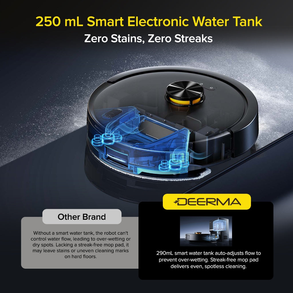 Ready Stock SG Deerma S30 Robot Vacuum 13000Pa Anti Tangle Brush Auto Dust EU 2 Pin
