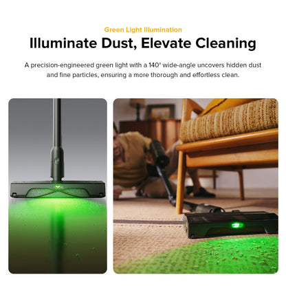 Roborock 210AW Cordless Vacuum Cleaner H60 Ultra | Anti-Tangle | Green Light Dust Detection EU 2 Pin