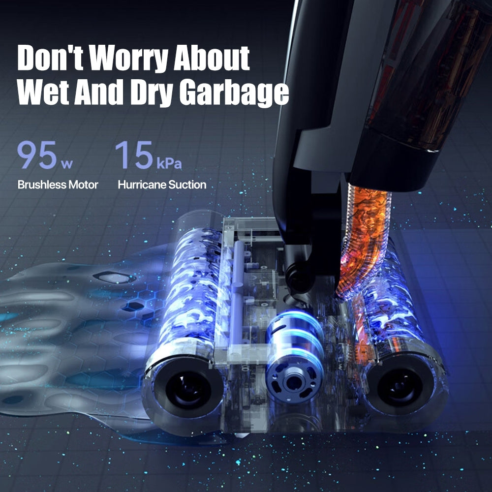 Ready Stock SG Deerma VX96W Cordless Wet Dry Vacuum Smart Sterilization 15KPa