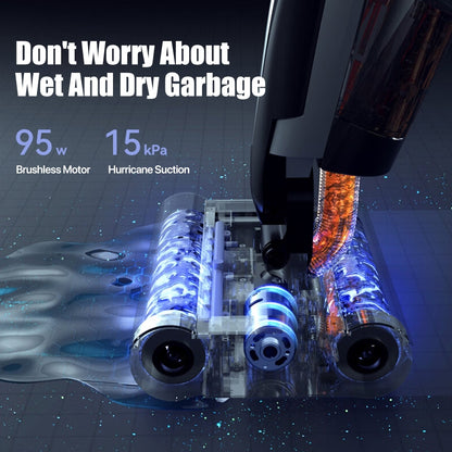 Ready Stock SG Deerma VX96W Cordless Wet Dry Vacuum Smart Sterilization 15KPa
