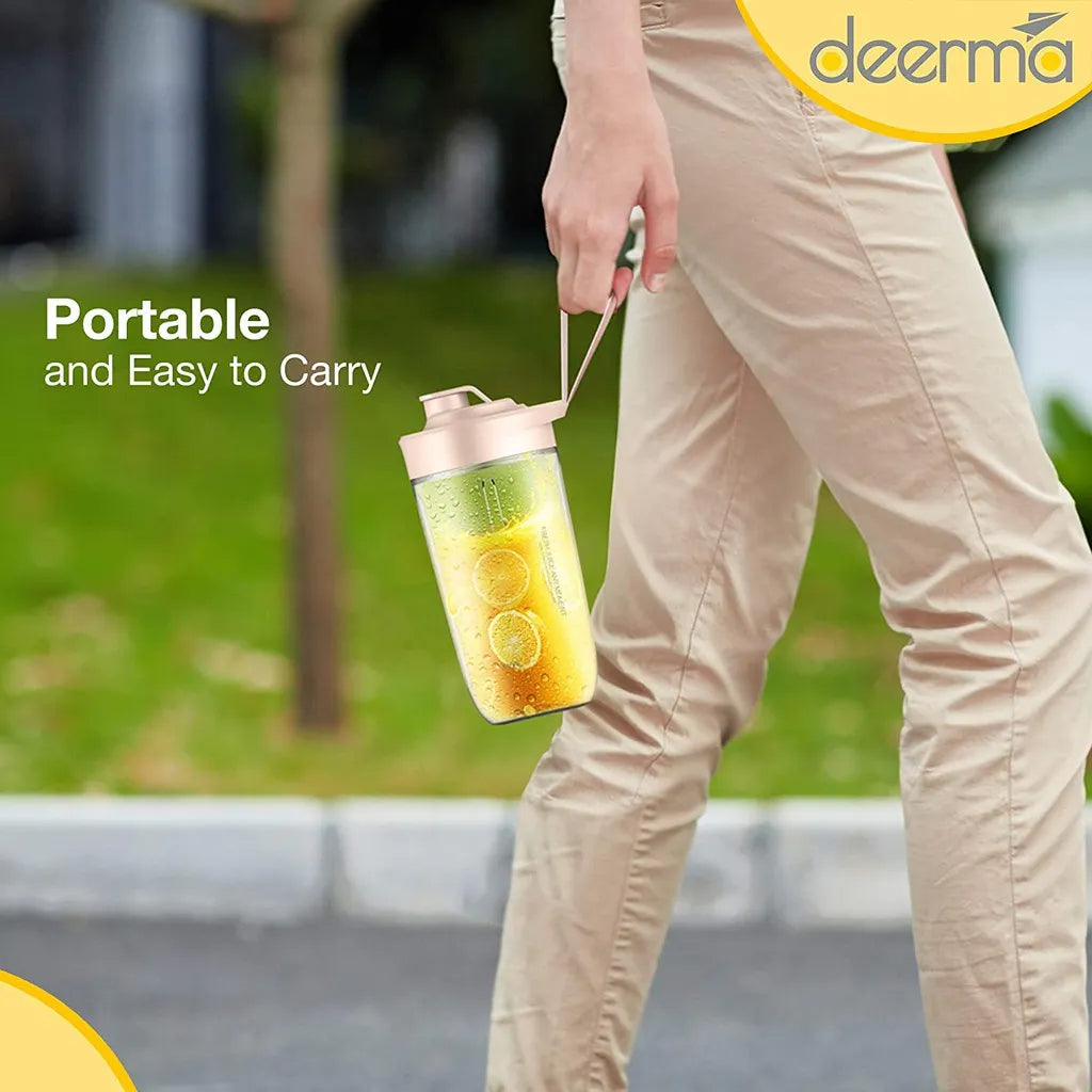 Ready Stock SG Deerma 400ml Portable Mini Juicer Blender USB Rechargeable BPA Free Fast Safe