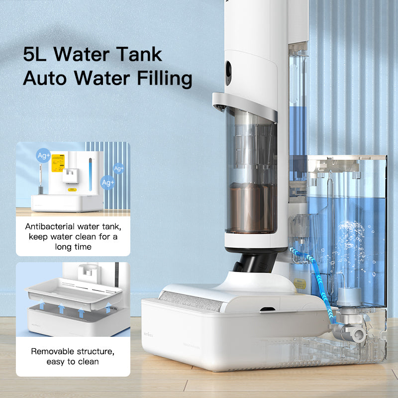 Ready Stock SG Deerma Wet Dry Vacuum Dual Brush 5L Large Tank Two Way Traction Electrolyzed Sterilization