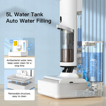 Ready Stock SG Deerma Wet Dry Vacuum Dual Brush 5L Large Tank Two Way Traction Electrolyzed Sterilization
