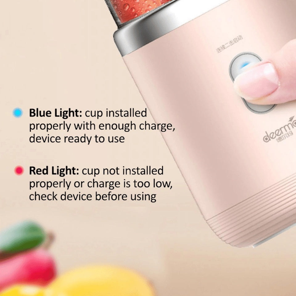 Ready Stock SG Deerma 400ml Portable Mini Juicer Blender USB Rechargeable BPA Free Fast Safe