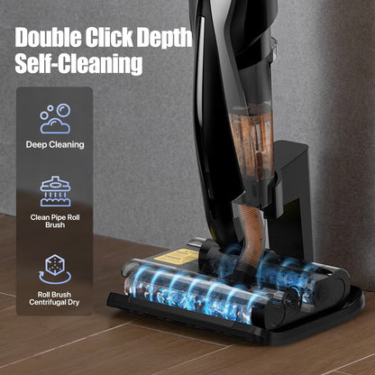 Ready Stock SG Deerma VX96W Cordless Wet Dry Vacuum Smart Sterilization 15KPa