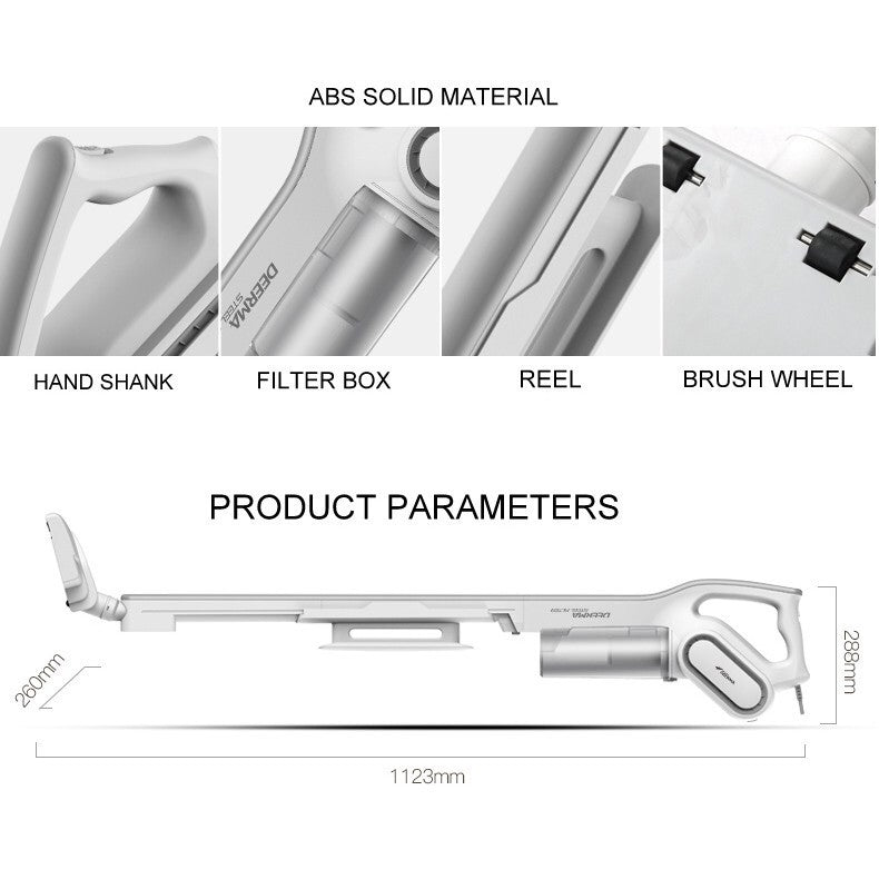 Ready Stock SG Deerma 2 In 1 Handheld Vacuum Cleaner 15kPa Strong Suction 3 Brush Heads Mite Removal