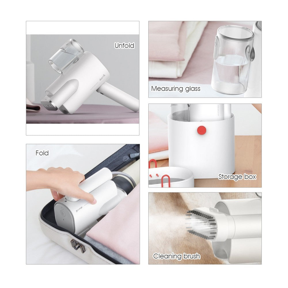 Ready Stock SG Deerma Portable Handheld Steamer Foldable Garment Steamer Travel Steam Iron Handheld Garment Steamer