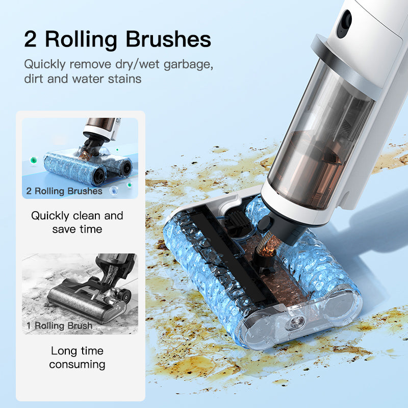 Ready Stock SG Deerma Wet Dry Vacuum Dual Brush 5L Large Tank Two Way Traction Electrolyzed Sterilization