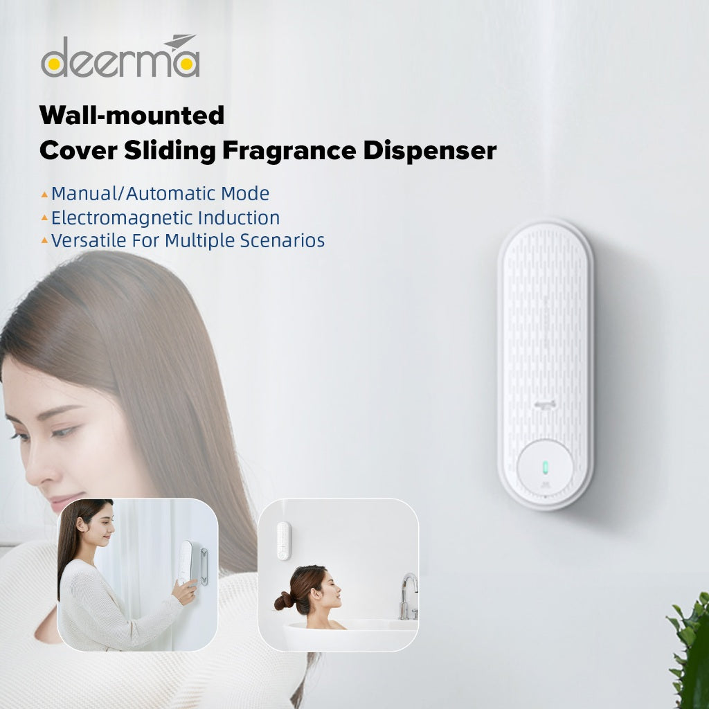 Ready Stock SG Deerma Portable Perfume Sprayer Sliding Type Automatic Aroma Diffuser Wall Mounted Perfume Air Humidifier