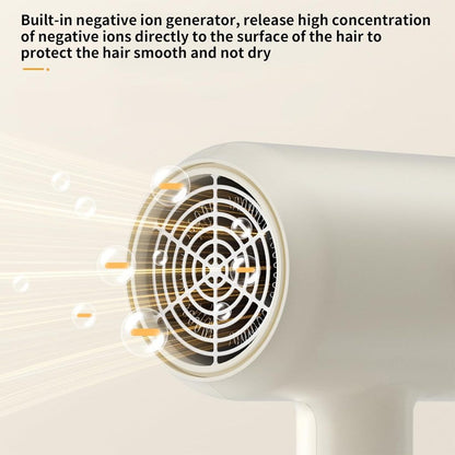 Enchen Hair Dryer Air 7 Beige  1800W one key switch hot and cold, Wind Speed Hair Car