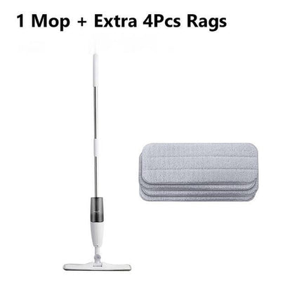 Ready Stock SG Deerma 360 Swivel Floor Mop 350ml Tank 4 Microfiber Pads Durable Cleaning Tool