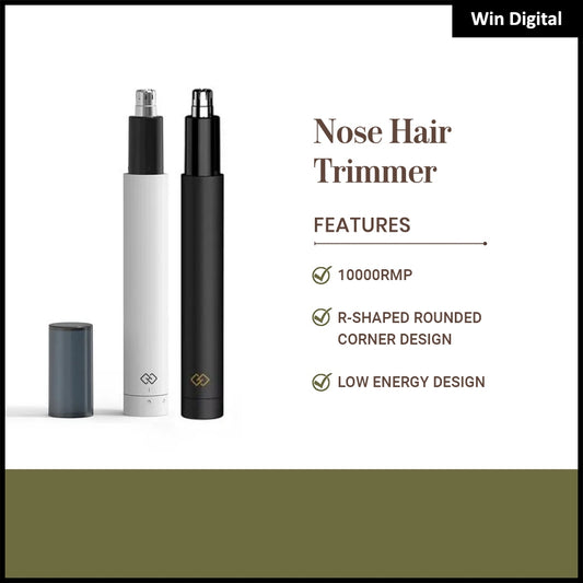 Huanxing Nose Hair Trimmer HN3 10000 RPM Battery-Operated Waterproof Painless Precision Tool Mini Electric Trimm