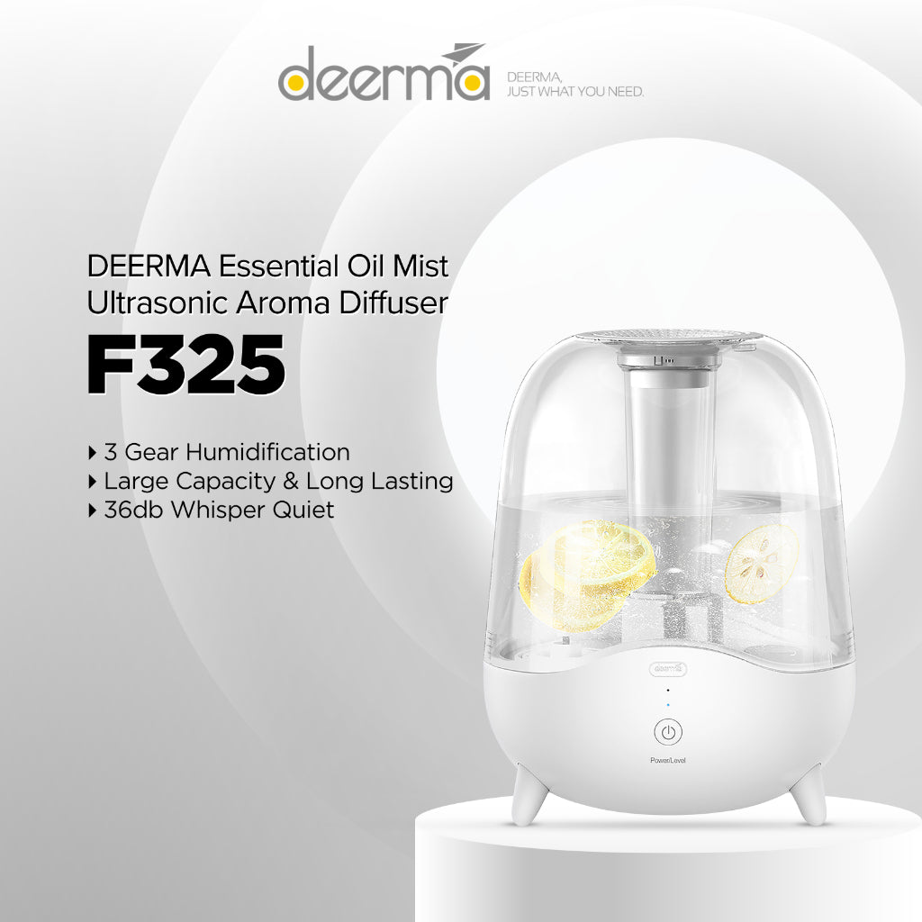 Ready Stock SG Deerma Ultrasonic Humidifier 5L Whisper Quiet Mode 2 Mist Modes Auto Off Bedroom Office