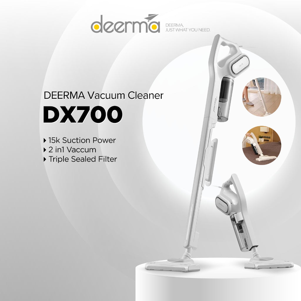 Ready Stock SG Deerma 2 In 1 Handheld Vacuum Cleaner 15kPa Strong Suction 3 Brush Heads Mite Removal
