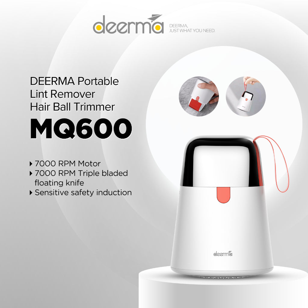 Ready Stock SG Deerma 2 In 1 Mini Hair Ball Trimmer Electrostatic Adhesive Sensitive Safe Sticky Hair Remover
