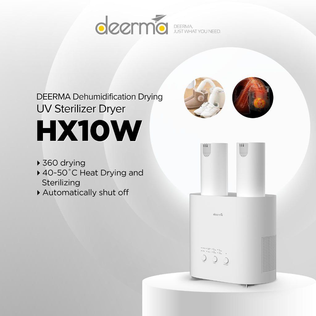 Ready Stock SG Deerma Portable UV Sterilizer Shoe Dryer PTC Heat Dehumidification