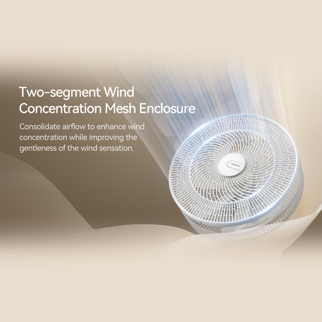 Ready Stock SG Deerma 4 In 1 Desktop Floor Fan Adjustable Touch Display Quiet Breeze