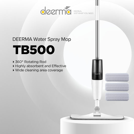 Ready Stock SG Deerma 360 Swivel Floor Mop 350ml Tank 4 Microfiber Pads Durable Cleaning Tool