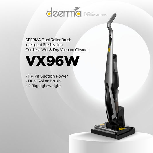 Ready Stock SG Deerma VX96W Cordless Wet Dry Vacuum Smart Sterilization 15KPa