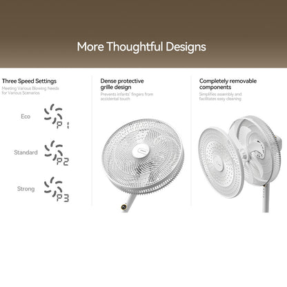 Ready Stock SG Deerma 4 In 1 Desktop Floor Fan Adjustable Touch Display Quiet Breeze
