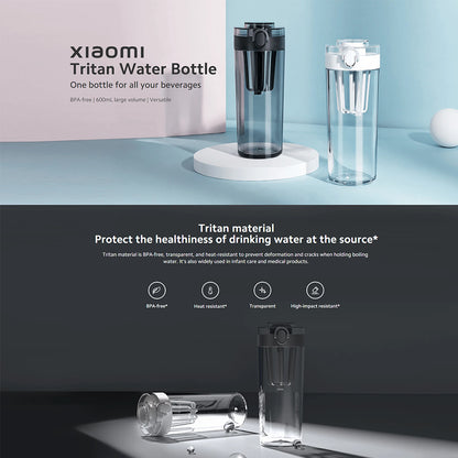 Xiaomi Tritan Water Bottle 600ML Large Volume Removable Parts BPA-free