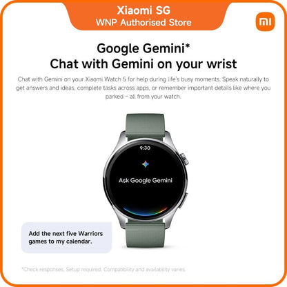 New Xiaomi Watch 5 |Talk to Google Gemini right on your wrist /Up to 6 days of ultra-long battery life