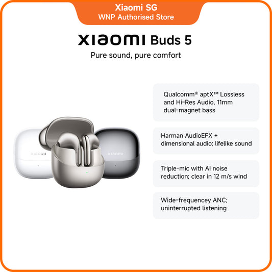 Xiaomi Buds 5 | 3 months of ad-free music listening with Spotify Premium for free, local warranty