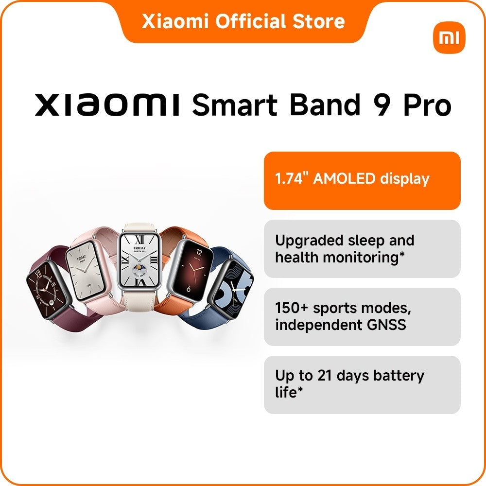 Xiaomi Smart Band 9 Pro | Upgraded all-round sleep monitoring, blood oxygen and heart rate monitoring, 150+ sports modes