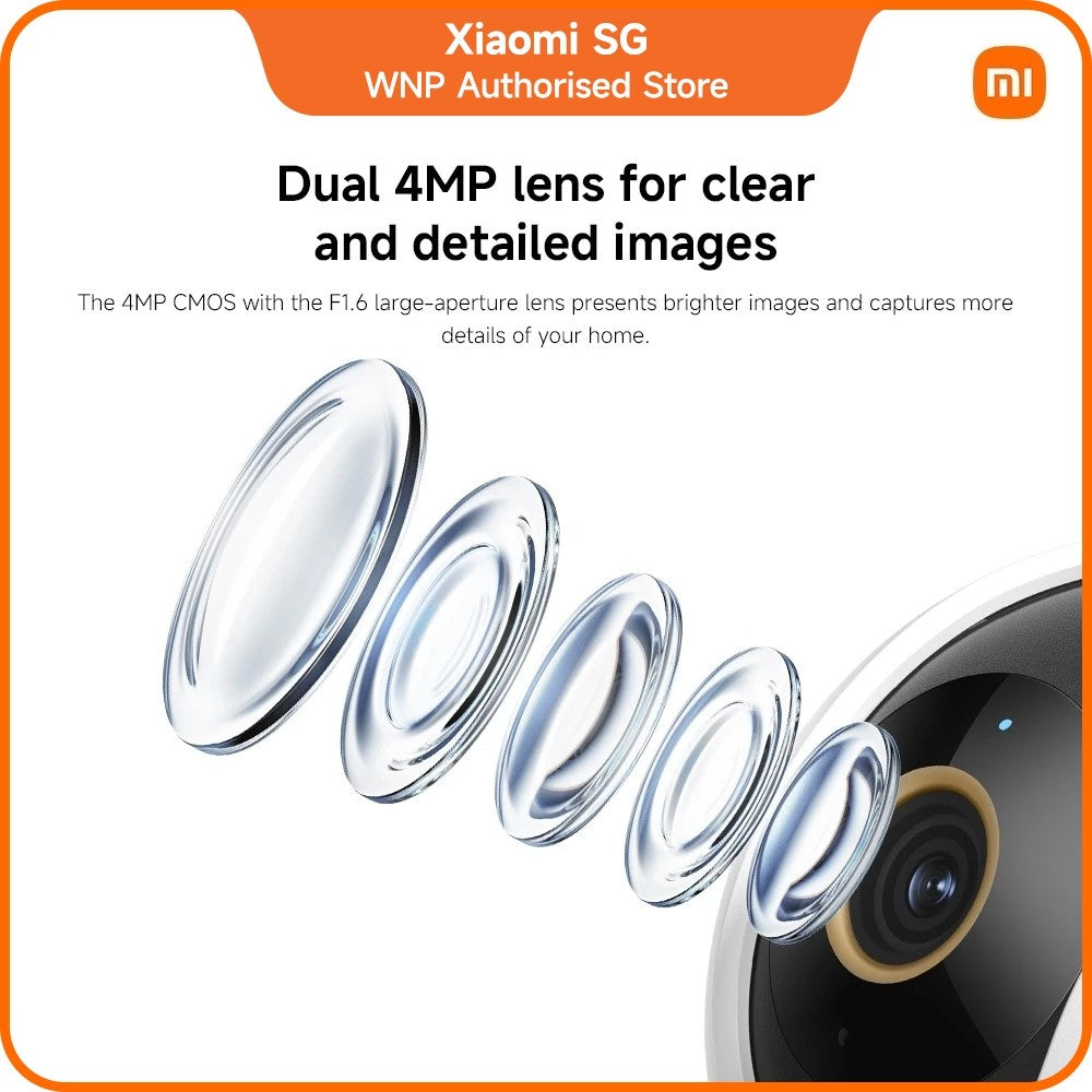 Xiaomi Smart Camera C500 Dual EU Surveillance | 4MP Ultra-HD Resolution | 360° Pan & Tilt | Wi-Fi 6