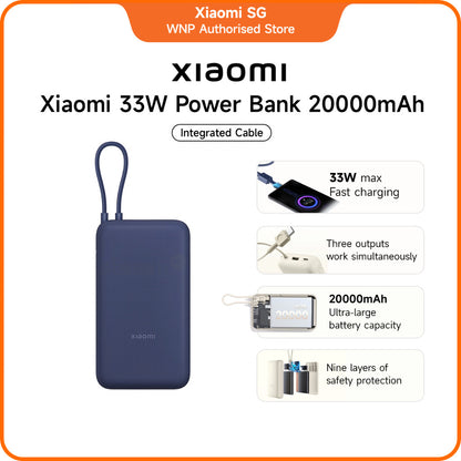 Xiaomi 33W Power Bank 20000mAh (Integrated Cable)