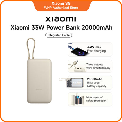 Xiaomi 33W Power Bank 20000mAh (Integrated Cable)
