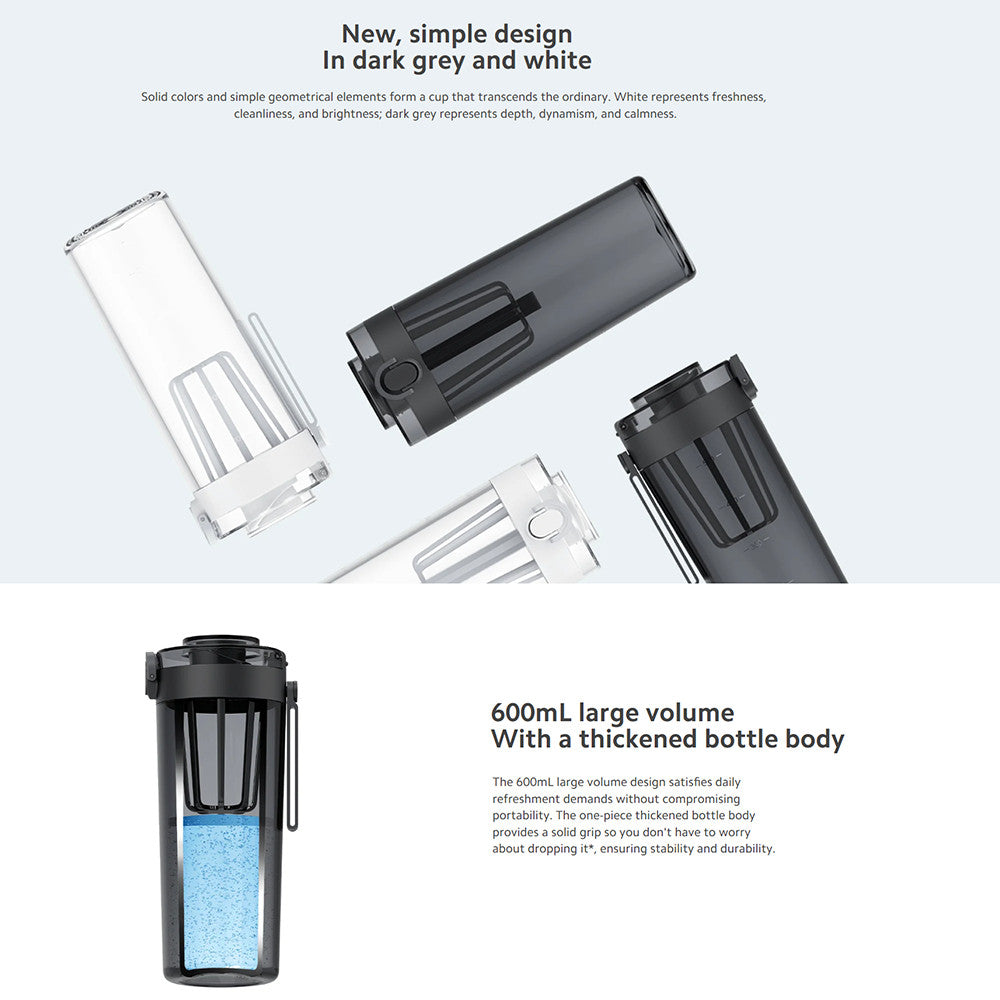 Xiaomi Tritan Water Bottle 600ML Large Volume Removable Parts BPA-free