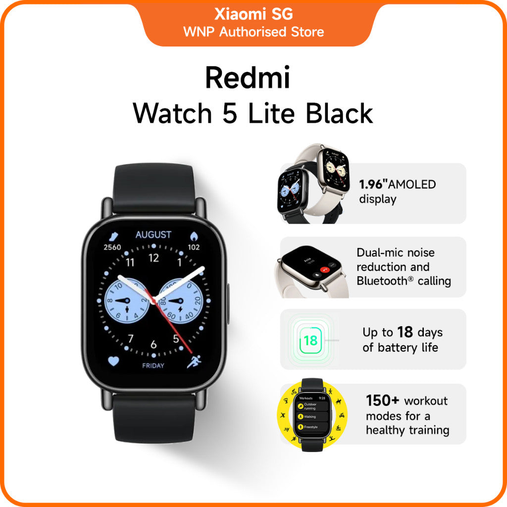 REDMI Watch 6 Lite | 1.96'' AMOLED display, 150+ sport modes, Built-in GNSS, Local warranty